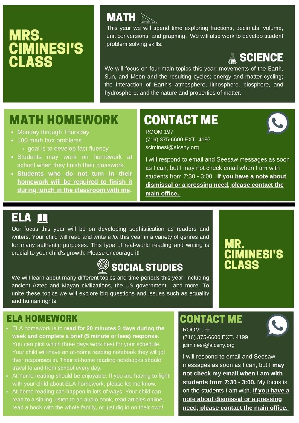 Classroom Policies Page 1